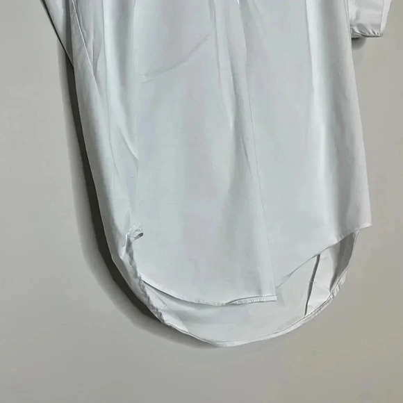 MAGASCHONI white stretch short sleeve oversized shirt top blouse size XS - Picture 3 of 7